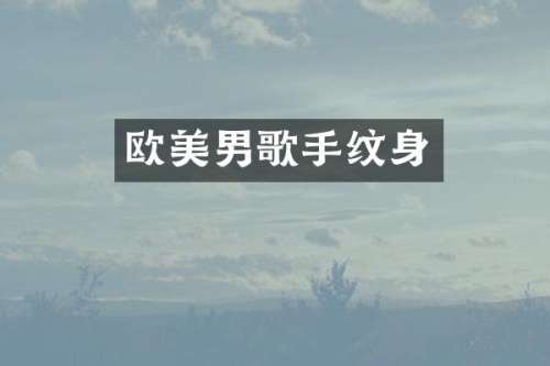 欧美男歌手纹身