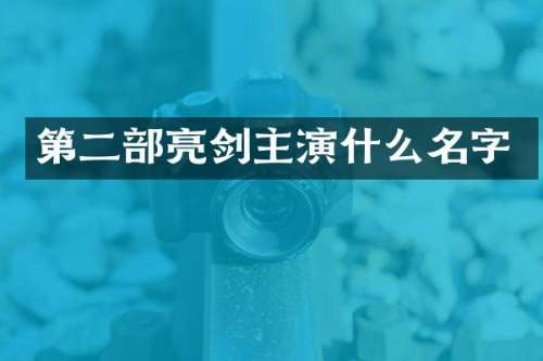 第二部亮剑主演什么名字