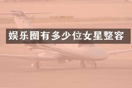 娱乐圈有多少位女星整容