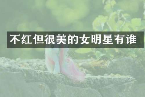 不红但很美的女明星有谁
