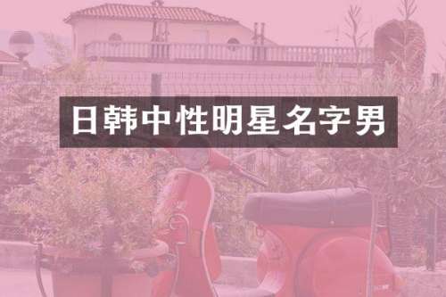 日韩中性明星名字男