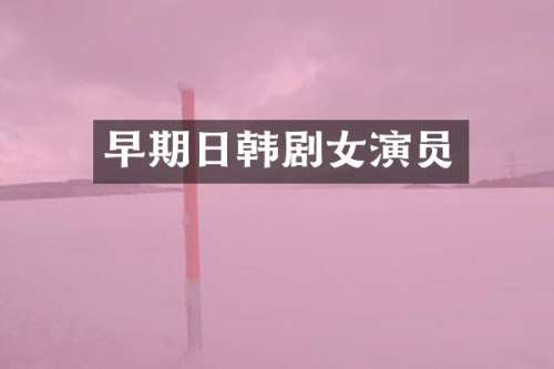 早期日韩剧女演员