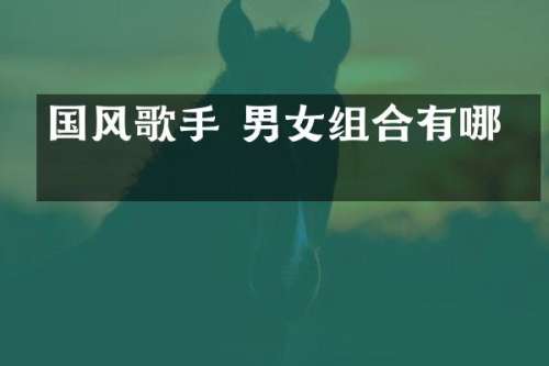 国风歌手 男女组合有哪些
