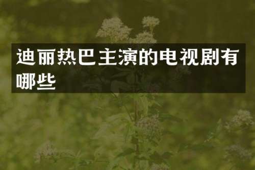 迪丽热巴主演的电视剧有哪些