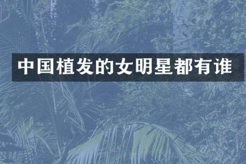 中国植发的女明星都有谁