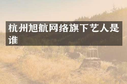 杭州旭航网络旗下艺人是谁