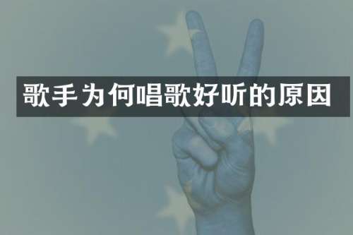 歌手为何唱歌好听的原因