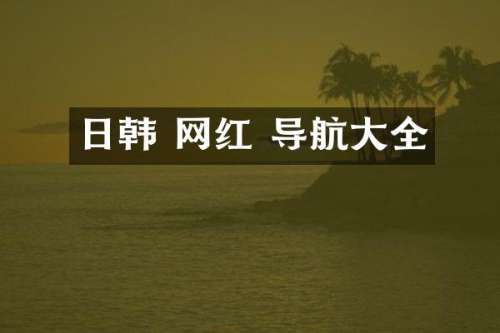 日韩 网红 导航大全