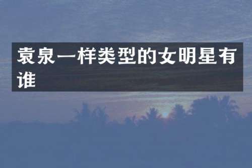 袁泉一样类型的女明星有谁
