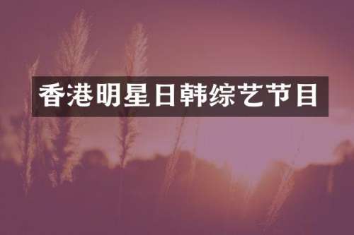 香港明星日韩综艺节目