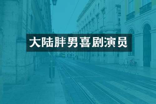 大陆胖男喜剧演员