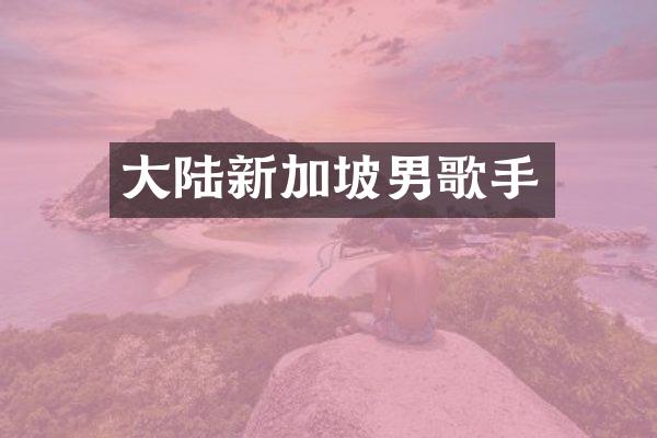 大陆新加坡男歌手
