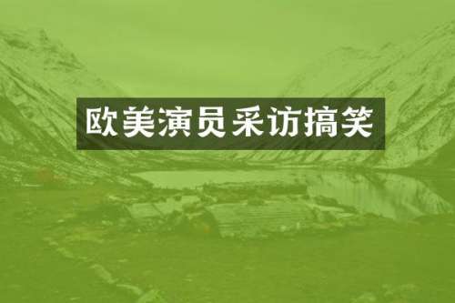 欧美演员采访搞笑