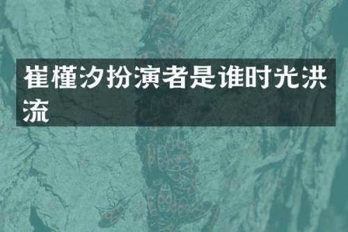 崔槿汐扮演者是谁时光洪流