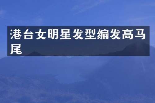 港台女明星发型编发高马尾