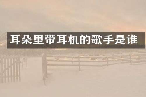 耳朵里带耳机的歌手是谁