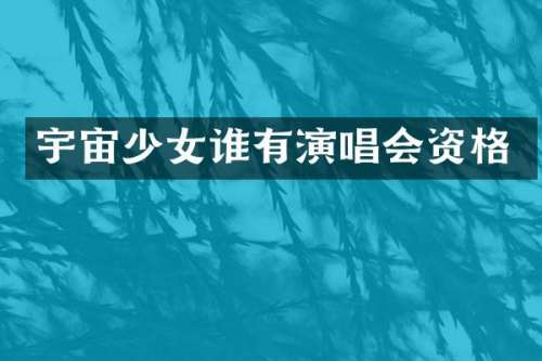宇宙少女谁有演唱会资格
