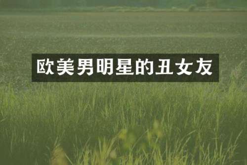 欧美男明星的丑女友