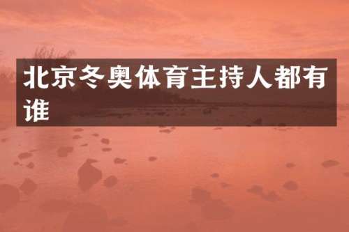 北京冬奥体育主持人都有谁