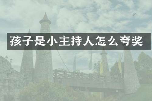 孩子是小主持人怎么夸奖