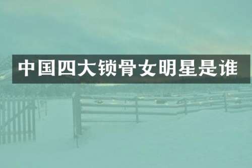 中国四大锁骨女明星是谁