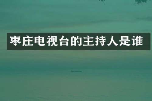 枣庄电视台的主持人是谁