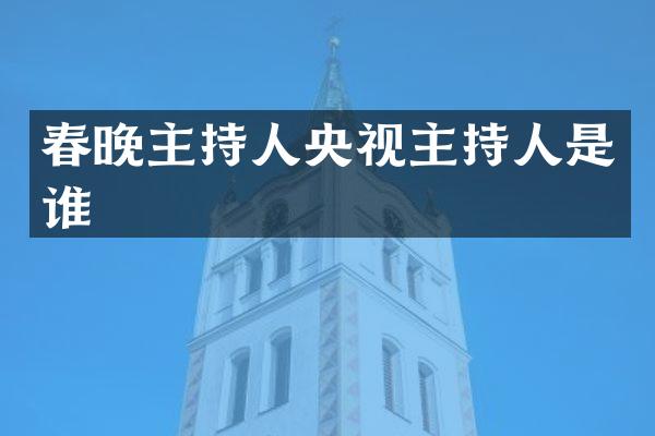 主持人央视主持人是谁