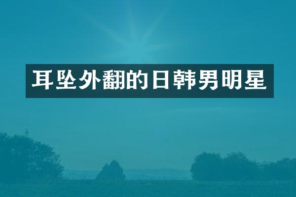 耳坠外翻的日韩男明星