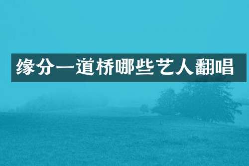 缘分一道桥哪些艺人翻唱