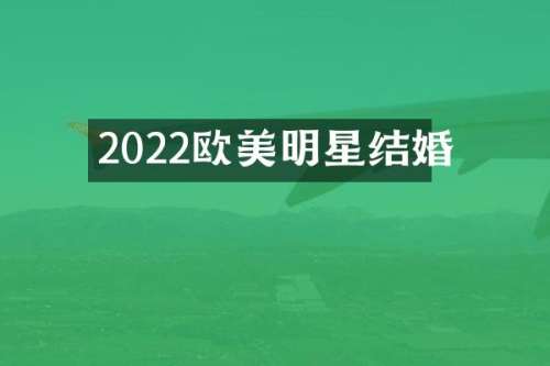 2022欧美明星结婚