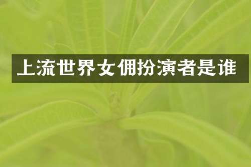 上流世界女佣扮演者是谁