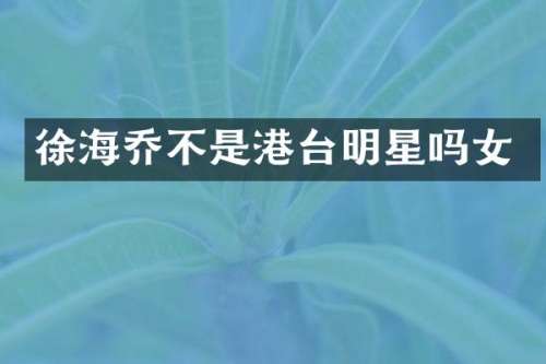 徐海乔不是港台明星吗女