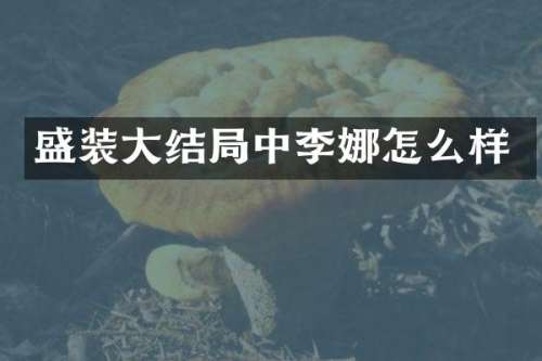 盛装大结局中李娜怎么样