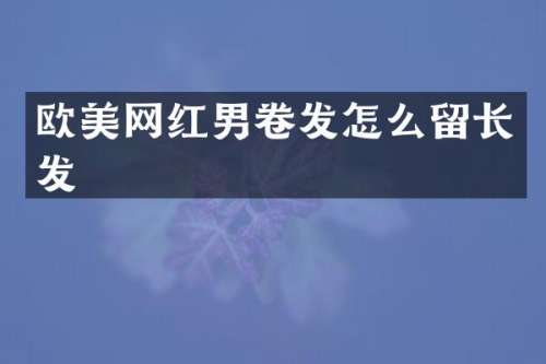 欧美网红男卷发怎么留长发