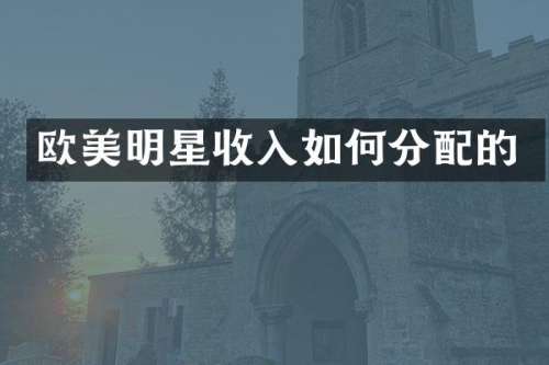 欧美明星收入如何分配的