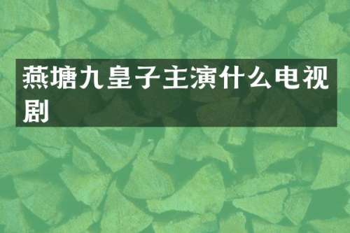 燕塘九皇子主演什么电视剧