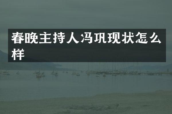 主持人冯巩现状怎么样