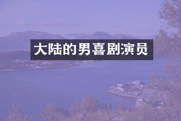 大陆的男喜剧演员