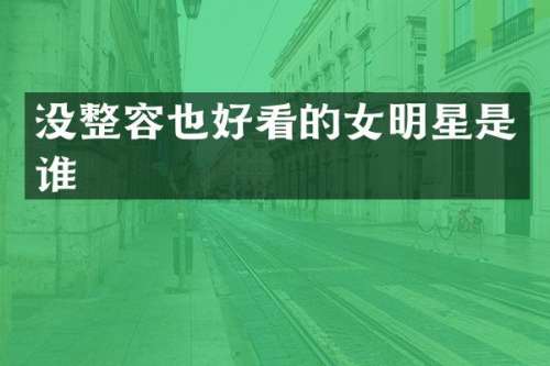 没整容也好看的女明星是谁