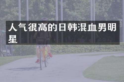 人气很高的日韩混血男明星