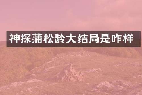 神探蒲松龄大结局是咋样