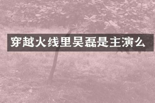 穿越火线里吴磊是主演么