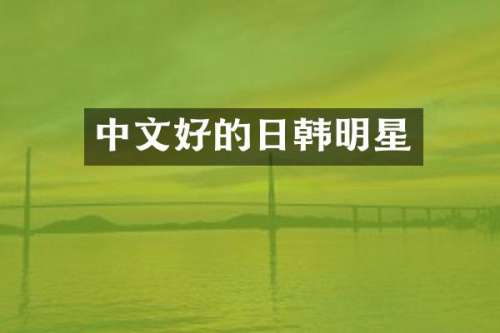 中文好的日韩明星