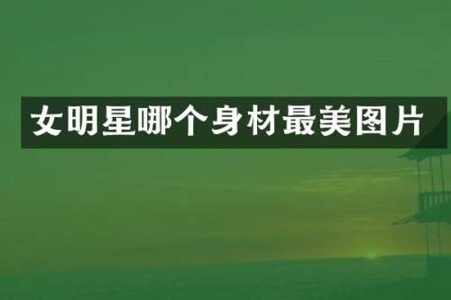 女明星哪个身材最美图片