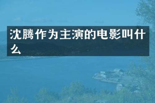 沈腾作为主演的电影叫什么