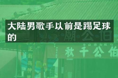大陆男歌手以前是踢足球的