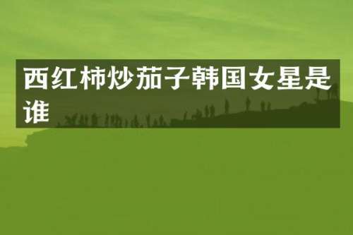西红柿炒茄子韩国女星是谁
