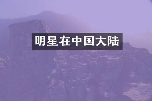 明星在中国大陆