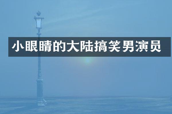 小眼睛的大陆搞笑男演员