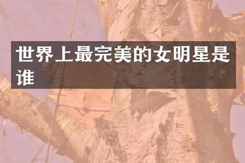 世界上最完美的女明星是谁